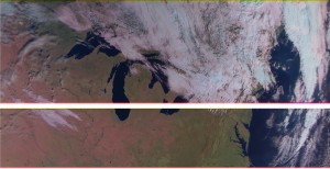 Meteor M2 weather satellite image